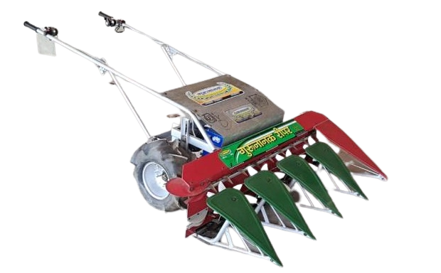 Gurunanak electric walk-behind reaper with a red cutter bar